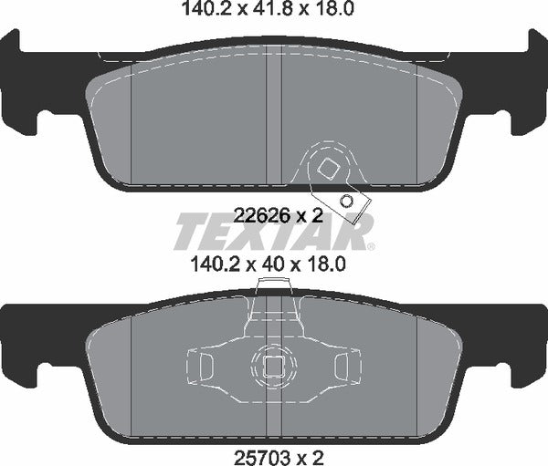 Textar Brake Pad Set - 2262601