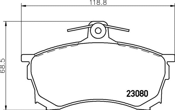 Mintex Brake Pad Set fits -Mitsubishi MDB1726 (also fits other vehicles)