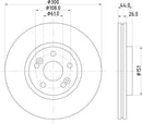 Mintex Brake Discs fits -Renault V354:5 MDC1898 (also fits other vehicles)