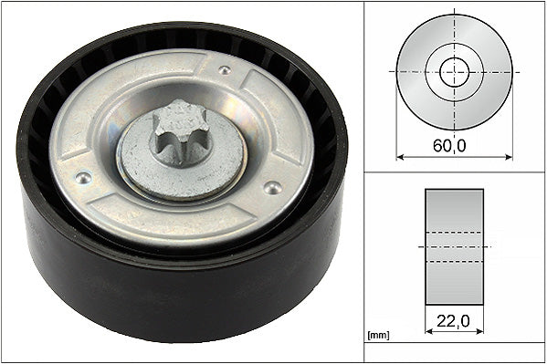 INA Deflection/Guide Pulley - V-Ribbed Belt - Part No - 532079810
