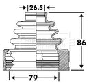 Borg & Beck Cv Joint Boot Kit Part No -BCB6110
