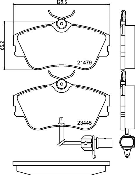 Mintex Brake Pad Set fits -Volkswagen MDB2177 (also fits other vehicles)