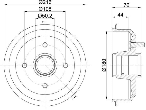 Mintex Brake Drum (Single) fits -Ford Mazda MBD008 (also fits other vehicles)