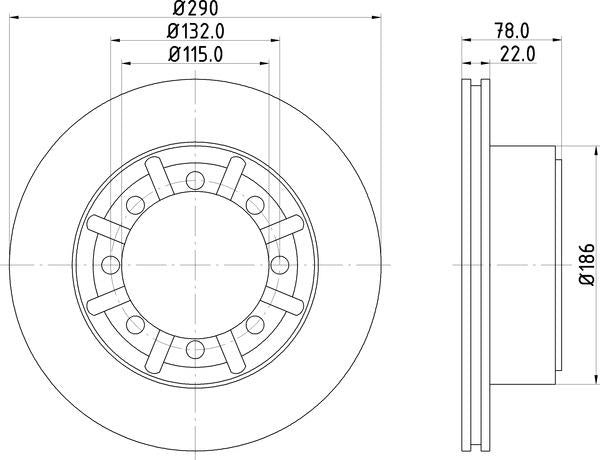 Mintex Brake Discs fits -Renault Trucks V258:4 MDC2379 (also fits other vehicles)