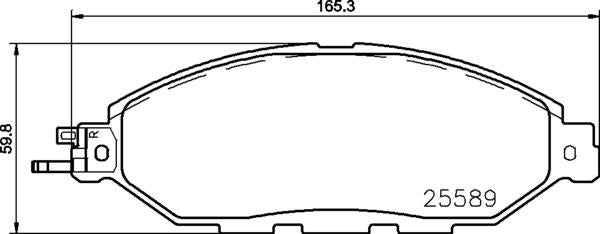 Mintex Brake Pad Set fits -Nissan MDB3708 (also fits other vehicles)