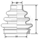 Borg & Beck Cv Joint Boot Kit Part No -BCB6177