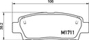 Mintex Brake Pad Set fits - MDB1711 (also fits other vehicles)