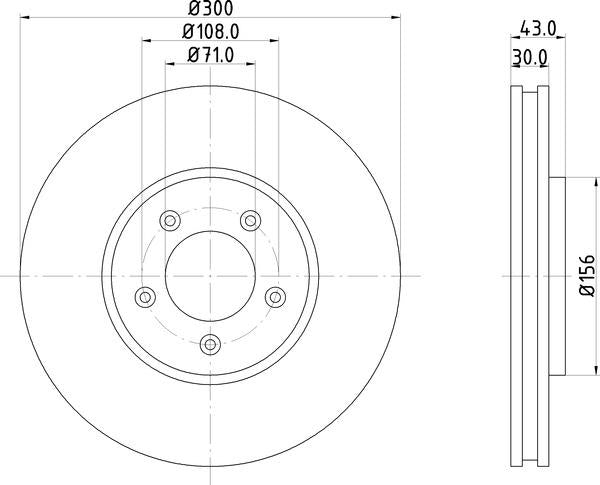 Mintex Brake Discs fits -Ford Usa Jaguar Lincoln V300:5 MDC1066 (also fits other vehicles)