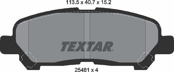 Textar Brake Pad Set - 2548101