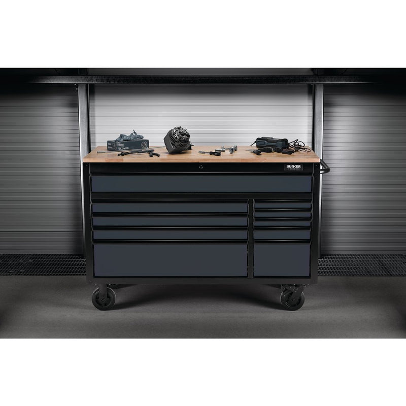 Draper 56" 10 Drawer Trolley Grey - 8227