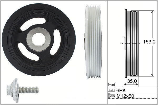 INA Belt Pulley Set Crankshaft Part No - 544010420