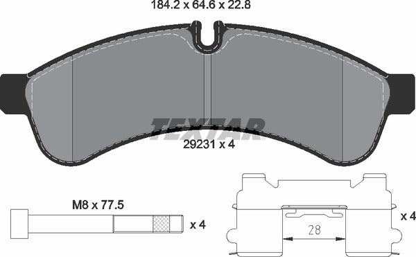 Textar Brake Pad Set - 2923101