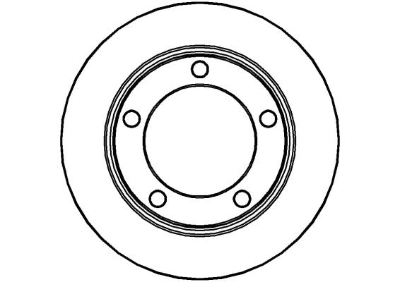 Disctech Brake Disc - Fits Chevrolet, Lada - ABD3457 - Front Axle