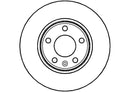 Disctech Brake Disc - Fits Audi, Nissan - ABD2086 - Front Axle