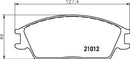 Mintex Brake Pad Set fits -Honda Hyundai MDB1298 (also fits other vehicles)