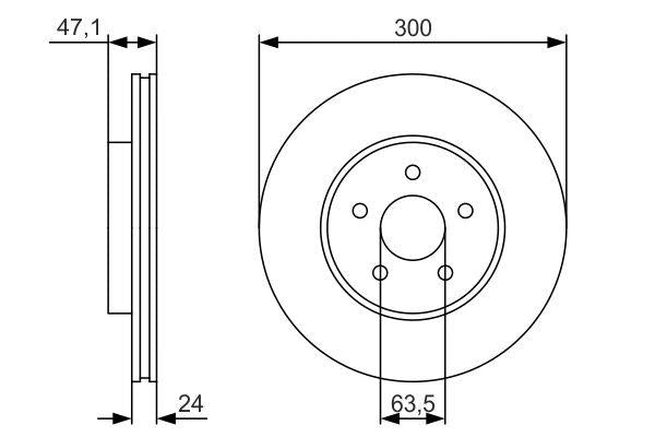 Bosch Brake Disc Pair Part No - 0986479S48