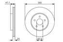Bosch Brake Disc Pair Part No - 0986479S48