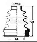 Borg & Beck Cv Joint Boot Kit Part No -BCB2900