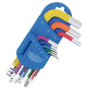 Draper Expert S Colour Ball HEX Key Set 9PC - 04912