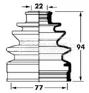 Borg & Beck Cv Joint Boot Kit Part No -BCB6046