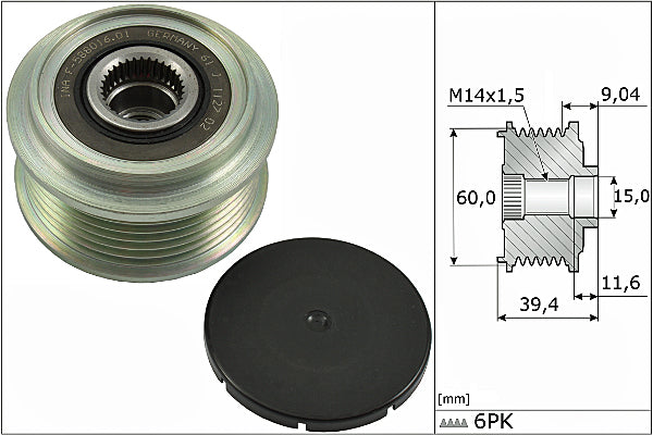 INA Alternator Freewheel Clutch - Part No - 535027710
