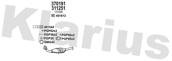 Klarius 311251 - Catalyst Type Approved  - Fits Citroen Berlingo 1.4i