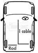 Borg & Beck Brake Cable- RH Rear -BKB1139