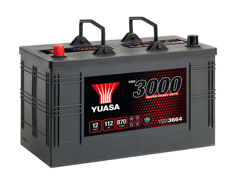 Yuasa YBX3664 - 3664 3000 Series Super Heavy Duty Commercial Battery - 4 Year Warranty