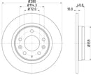 Mintex Brake Discs fits -Isuzu Mazda V280:4 MDC1665C (also fits other vehicles)
