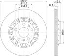 Mintex Brake Discs fits -Audi VW V350:5 MDC2063 (also fits other vehicles)