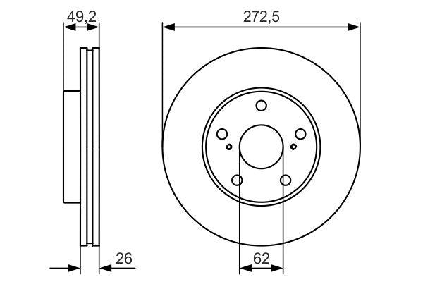 Bosch Brake Disc Pair Part No - 0986479R45