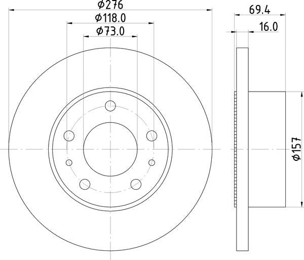 Mintex Brake Discs fits -Iveco S276:5 MDC1440 (also fits other vehicles)