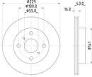 Mintex Brake Discs fits -Toyota V229:4 MDC1481 (also fits other vehicles)