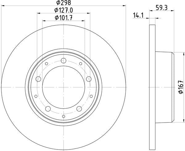 Mintex Brake Discs fits -Land Rover V320:5 MDC2259 (also fits other vehicles)