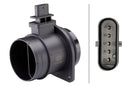 HELLA 8ET 358 095-891 Air Mass Sensor - 6-pin connector - Pipe-neck
