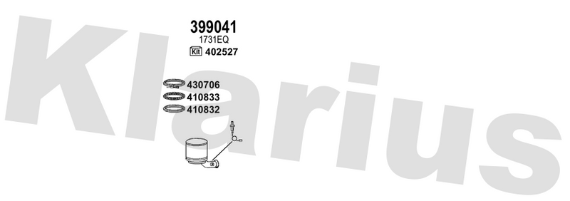 Klarius 399041 - Diesel Particulate Filter  - Fits Peugeot 206 1.6HDi