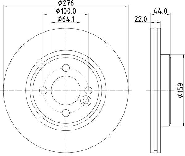 Mintex Brake Discs fits -Mini V300:5 MDC2619C (also fits other vehicles)