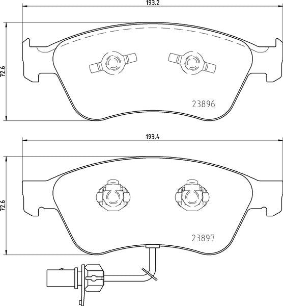 Mintex Brake Pad Set fits -Audi VW MDB2645 (also fits other vehicles)