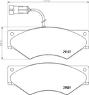 Mintex Brake Pad Set fits -Iveco MDB2603 (also fits other vehicles)