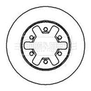 Borg & Beck Brake Disc (Pair)  - BBD5012