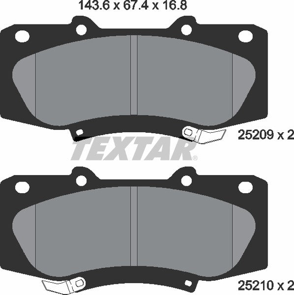Textar Brake Pad Set - 2520901