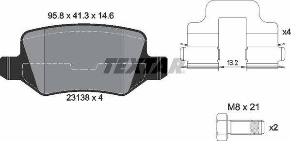Textar Brake Pad Set - 2313805