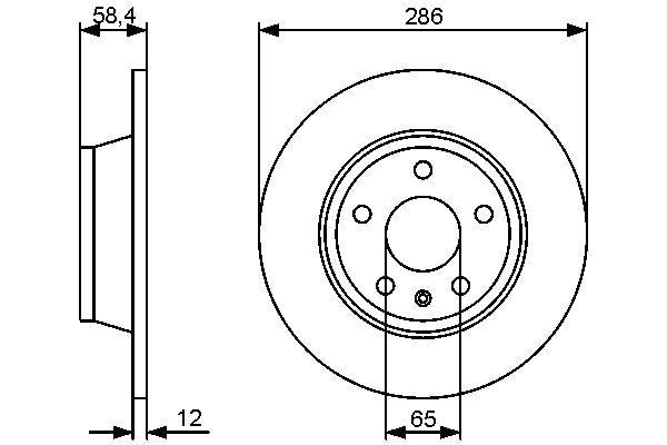 Bosch Brake Disc Pair Part No - 0986479465