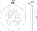 Mintex Brake Discs fits -Honda S260:5 MDC1621 (also fits other vehicles)
