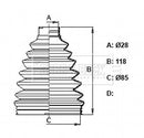 Borg & Beck Cv Joint Boot Kit Part No -BCB6163