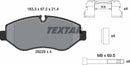 Textar Brake Pad Set - 2922901