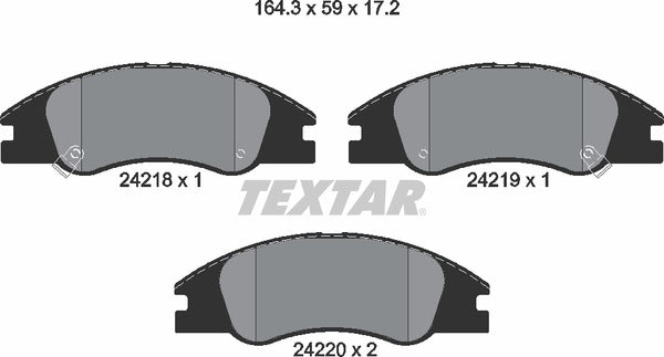 Textar Brake Pad Set - 2421801
