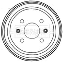 Borg & Beck Brake Drum  - BBR7228