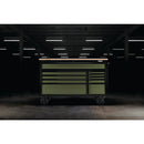 Draper 56" 10 Drawer Trolley Green - 08236