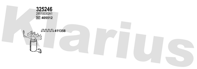 Klarius 325246 - Catalyst Type Approved Withpip  - Fits Kia Picanto 1.2